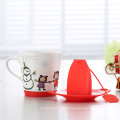 té de cerámica del regalo de la Navidad fijado con el infuser del té del silicón y la bolsita de té ordenada